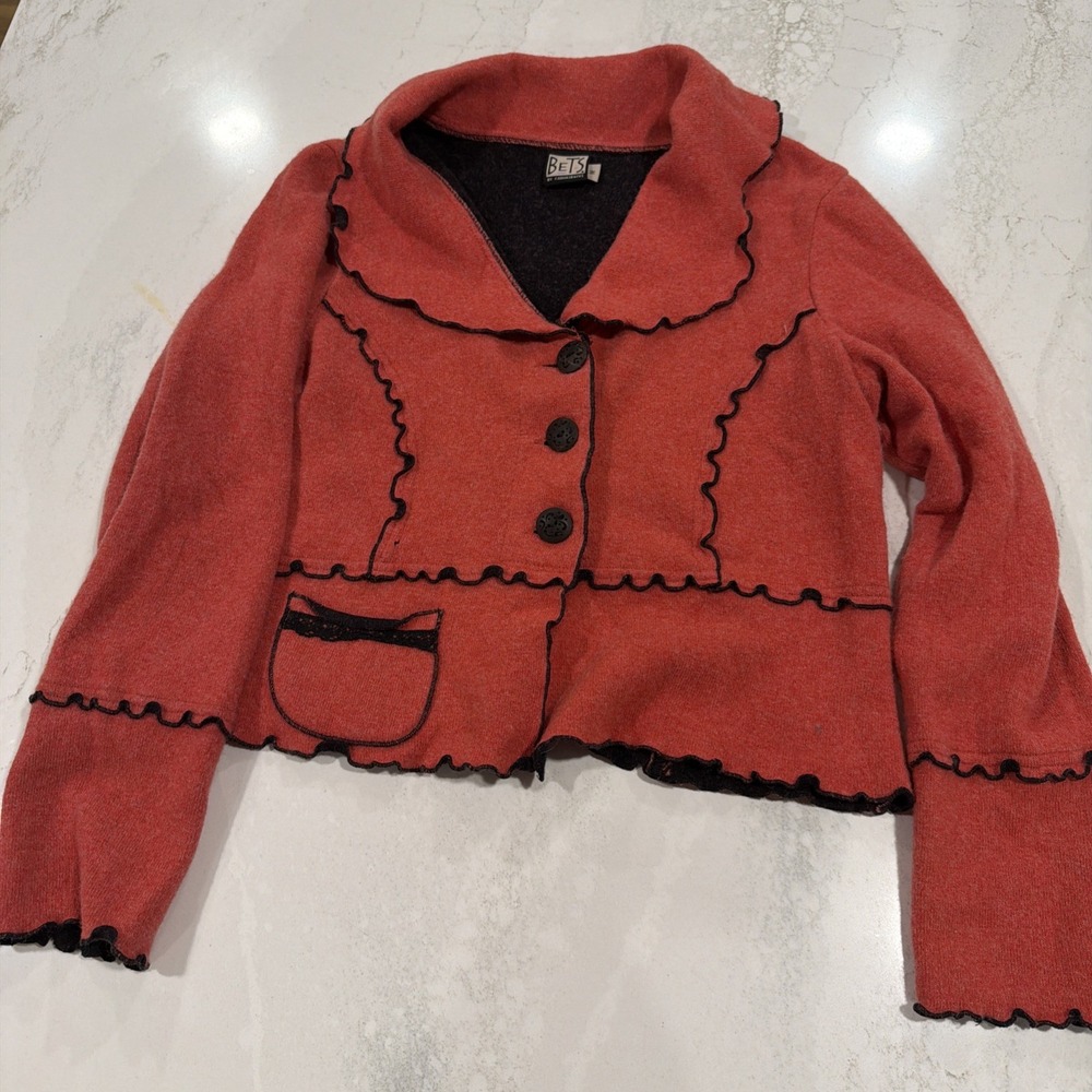 Vintage Bets by Canvasback Button Front Cardigan Sweater Wmns Medium Wool Blend